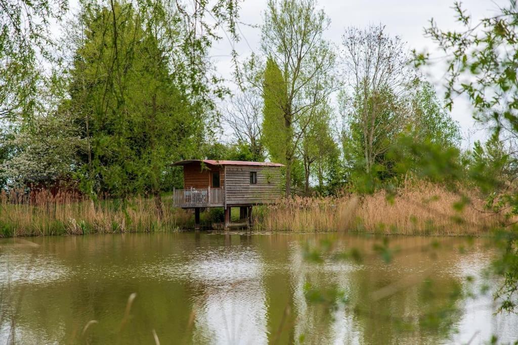 הוילה Rous Lench Lakeside Cabin On Stilts- 'Kingfisher' מראה חיצוני תמונה